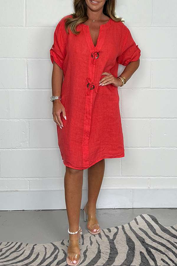 Sarah | New Plus Size Button-Up Tunic Dress