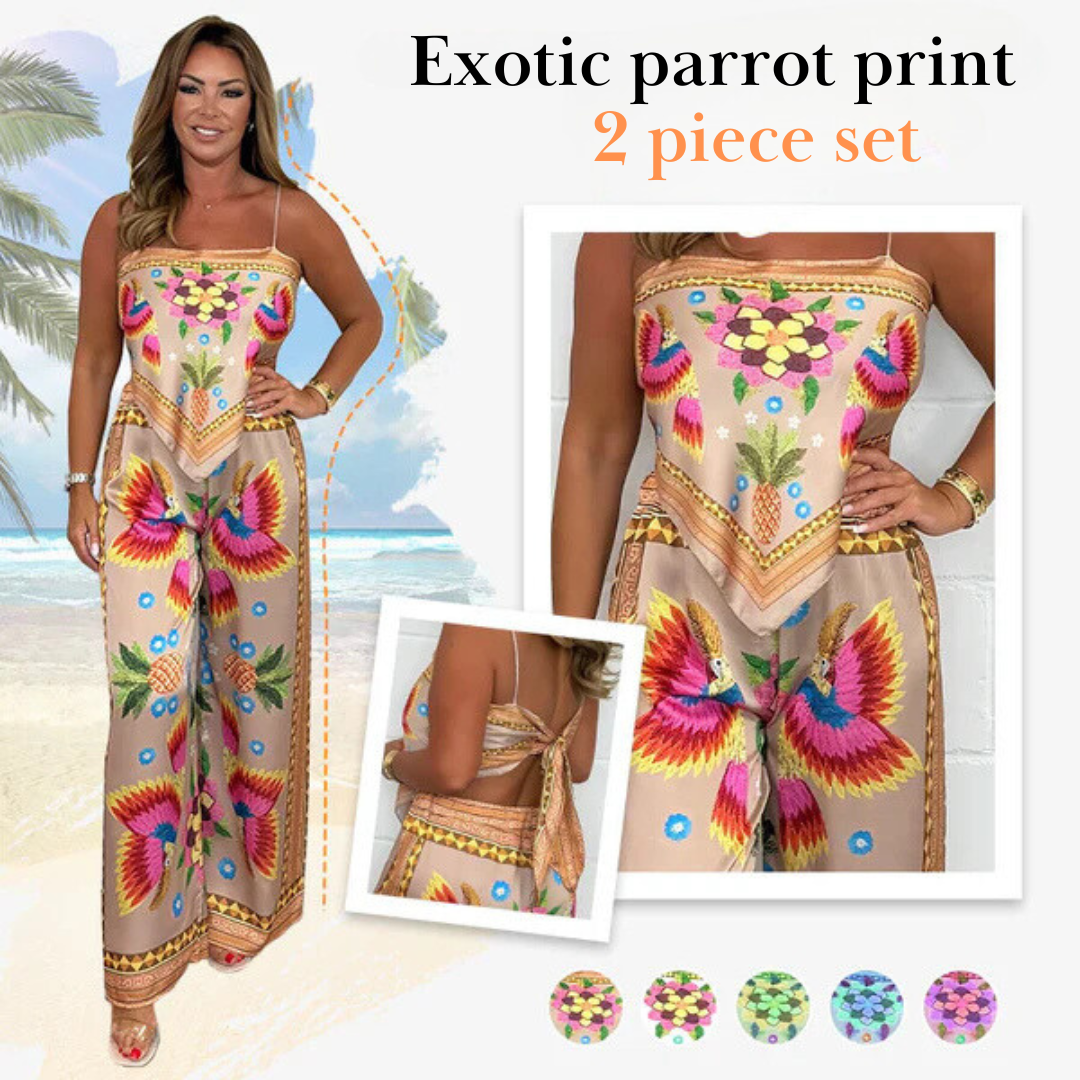 Ivy | Parrot Print Co-ord