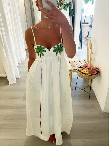 Rengarenga Palm Oasis Slip Dress