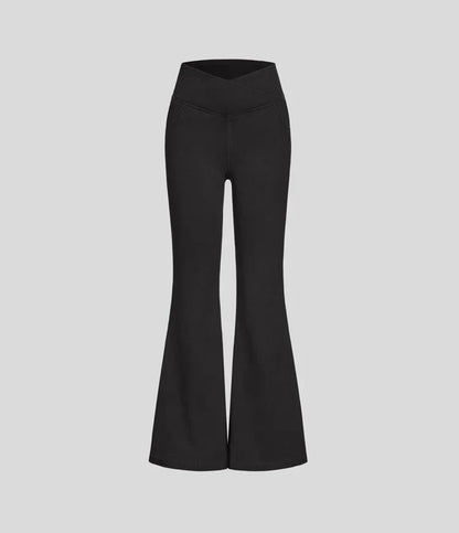 Bella Flare Jeans with High Waist Crossover Pockets