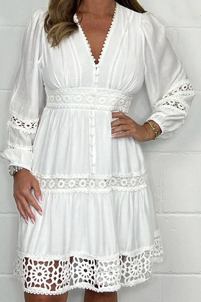 Jacqueline Lace V-Neck Dress