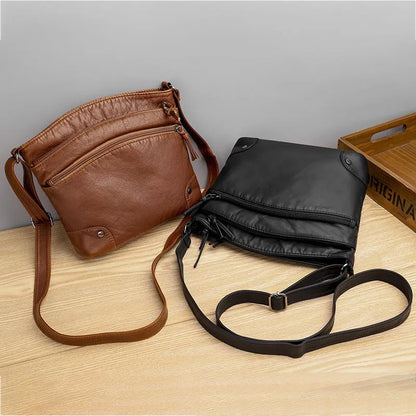 Leather Shoulder Bag 1+1 FREE